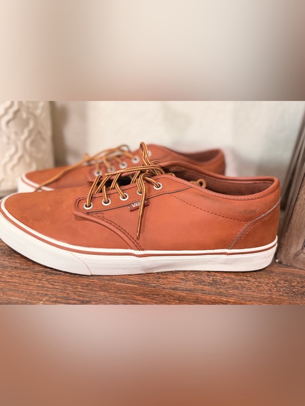 Vans Atwood Brown/Mashmallow Leather Men's Sneakers - Size 13